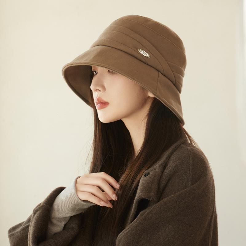 Hat Women's New High End Fisherman's Hat Japanese Versatile Without Makeup To Show Off Her Face Small Bucket Hat Thick