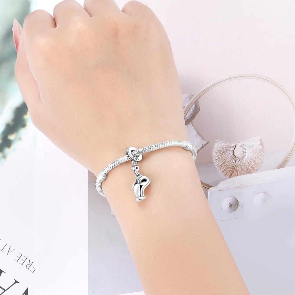 Copper Heart Gesture Model Original Pendants Bracelet Charms Jewelry Party Beads Diy Trendy Gifts
