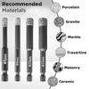 ABGR-Dry Diamond Drill Bits Metal Drill Bits Black Drill Bits 4Pcs - (6Mm), (8Mm), (10Mm), (12Mm) - Hex Shank - Tile Drill Bits
