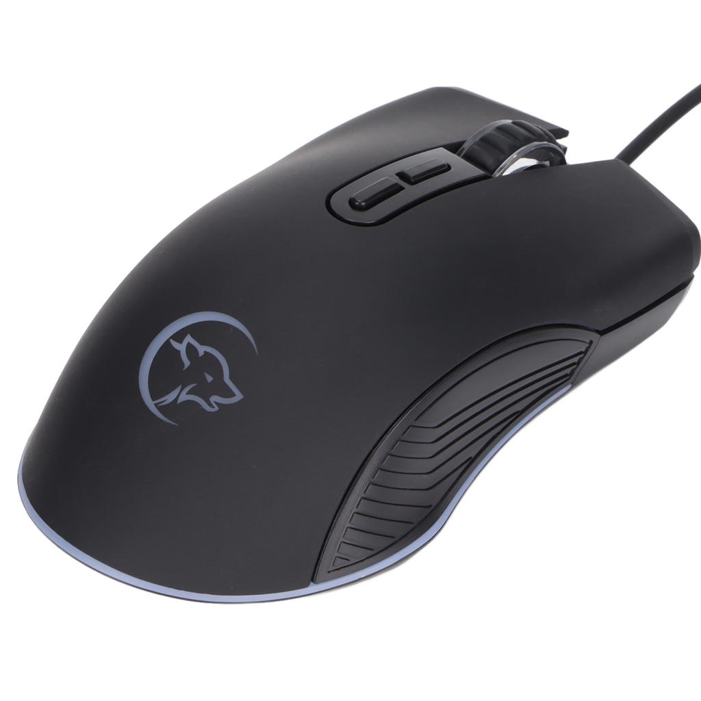 Wired Gaming Mouse 4 Colors 7 Buttons Illuminated Computer PC Wired Gaming MouseBlack