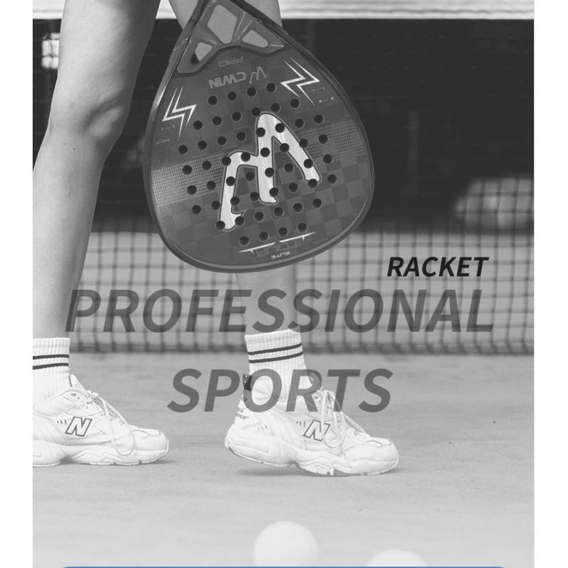 High-Performance Carbon Fiber Tennis Racket Beach Court Play Lightweight 95-100g G2 Grip Blue Yellow Options