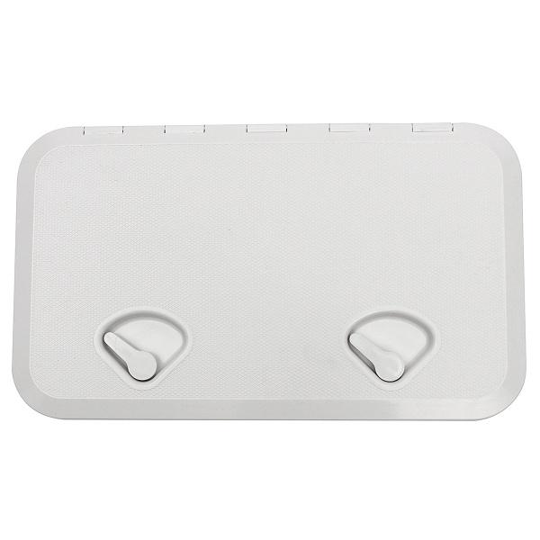 White Plastic Watertight Marine Boat Caravan Deck Compartment Access Hatch Plate White Inspection Yacht Cover RV Ship Part 23.86x13.90""