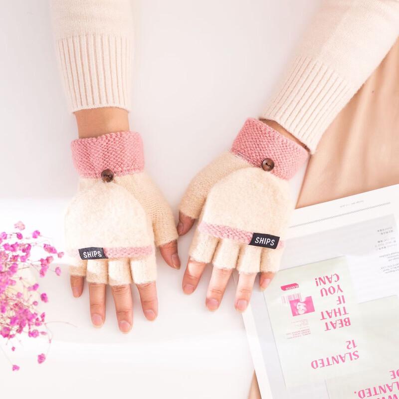 Превращающиеся в варежки шерстяные перчатки без пальцев