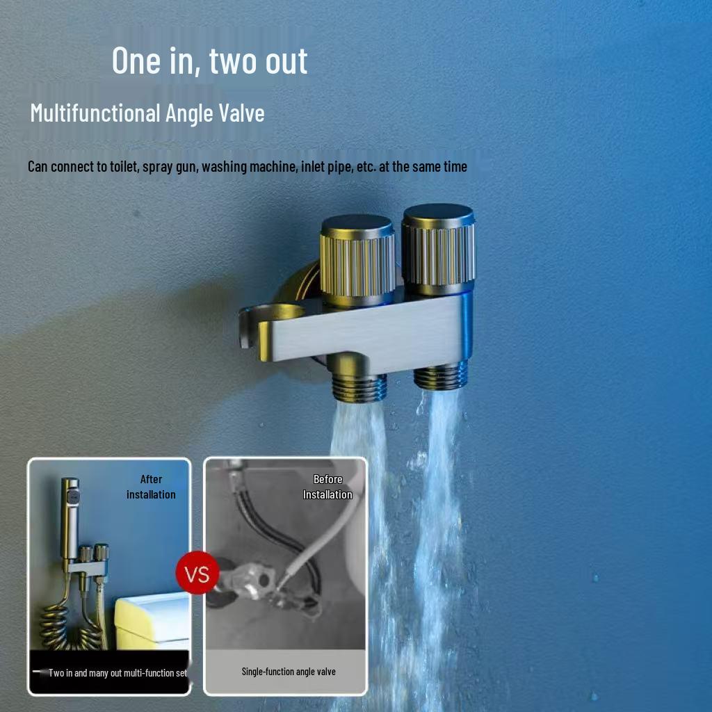 Set Bidet e Doccetta WC Grigio a Doppia Uscita