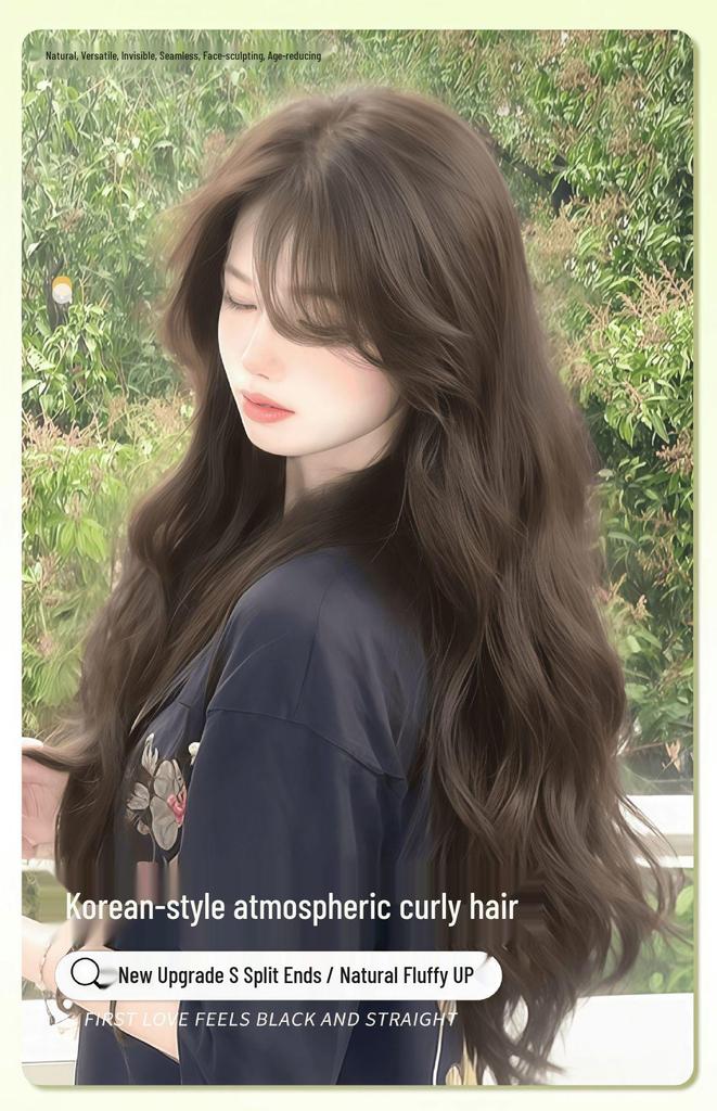Women's Long Curly Egg Roll Wig - Fluffy, Fashionable, Age-Defying Style for Autumn/Winter