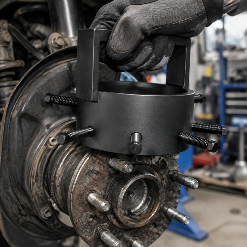 3.7inch Vehicle CV Axles Shaft Removal Tool Head with Adjustable Screw Engagement, Steel Collar and Threaded Connection for Matching Pulling Equipment