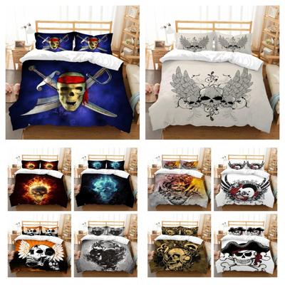 Home Bedding Set 3D Skull Printing Duvet Cover Set High Quality Bed Clothes Children Quilt Cover Single Double Size Bedspread