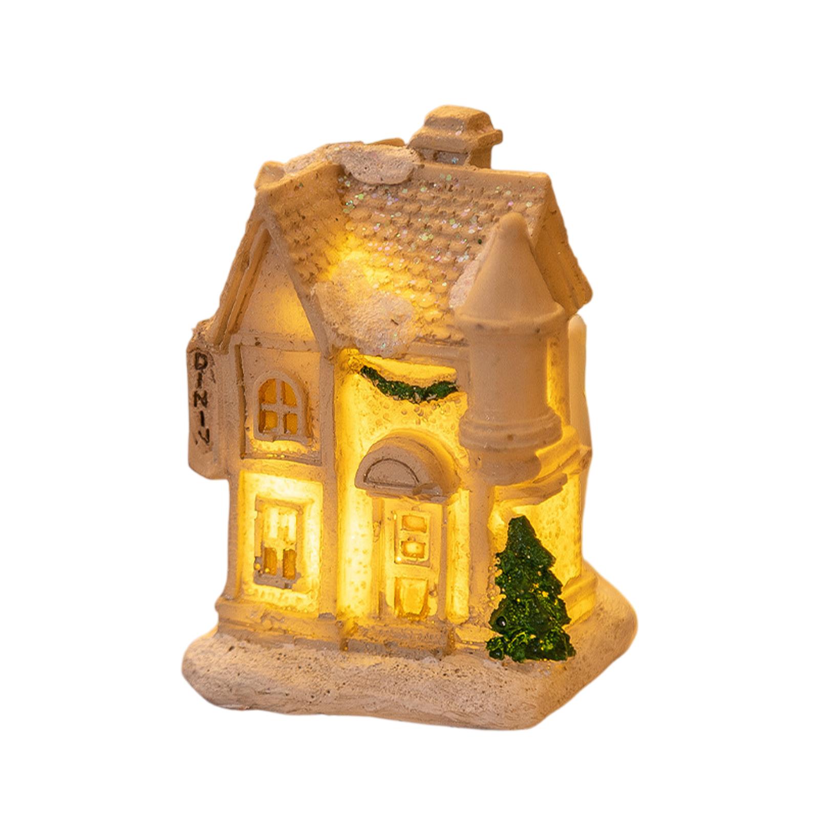 

Christmas Village LED Lighted Village Houses,Christmas Village Collection Indoor Room Decor Collectible Buildings One Size