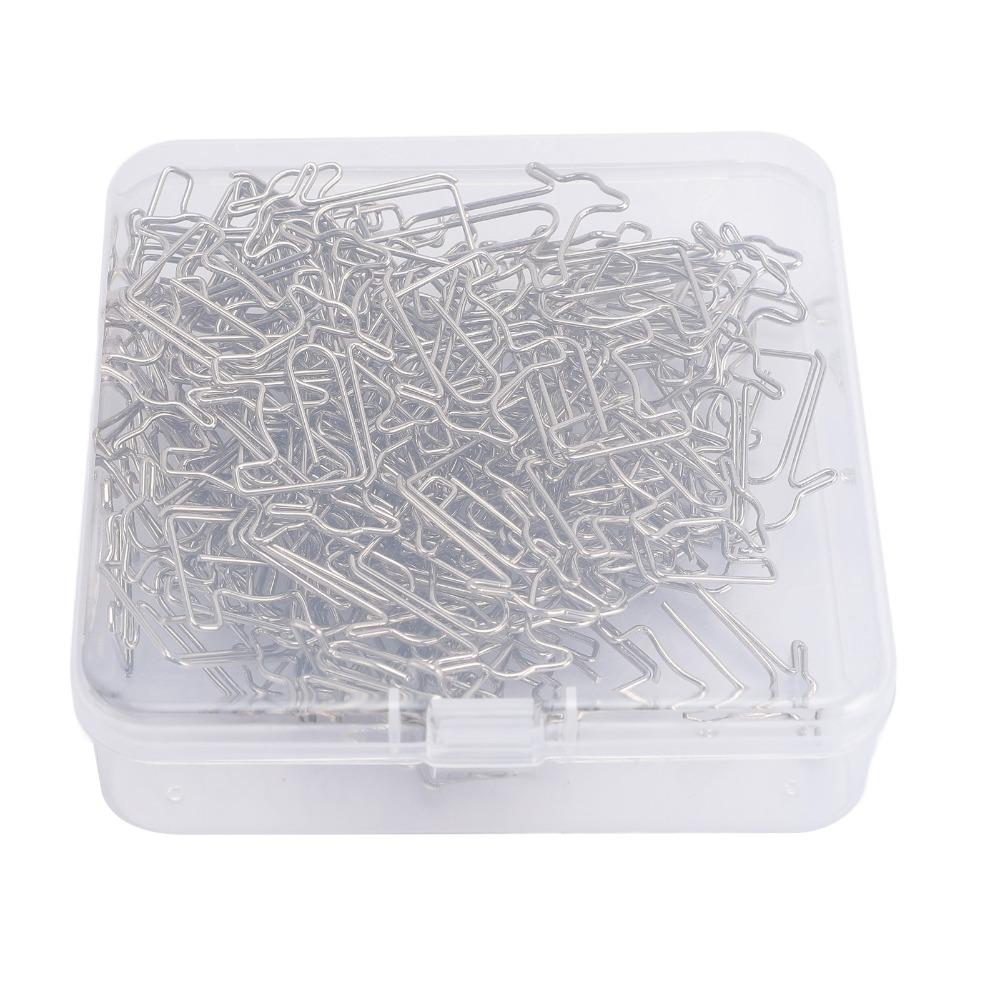 100PCS Silver Cow Shaped Paper Clips with Storage Box Iron Wire Paper Clips Bookmark  Office Home