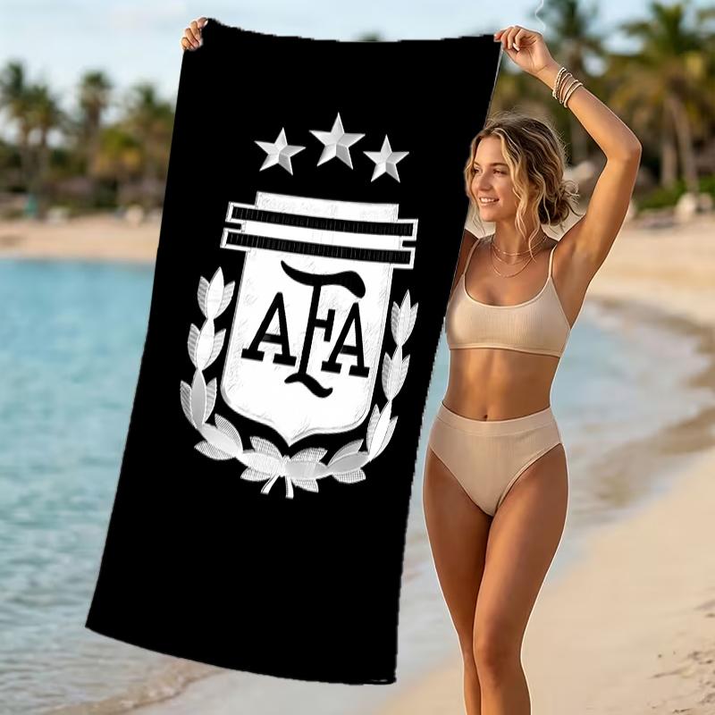 Beach Towel with Argentina Football Pattern - soft,absorbent,machine washable Lightweight&Modern,swimming,Travel Essentials