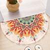 Nordic Entrance Doormat Anti Slip Floral Door Floor Mat Indoor Half Round Welcome Mat Bathroom Hallway Carpet Kitchen Area Rugs