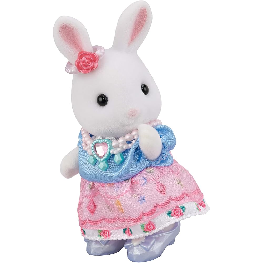 Sylvanian Families Hair Salon Glitter Carriage Room Set Toy Dollhouse for Ages 3 and Up