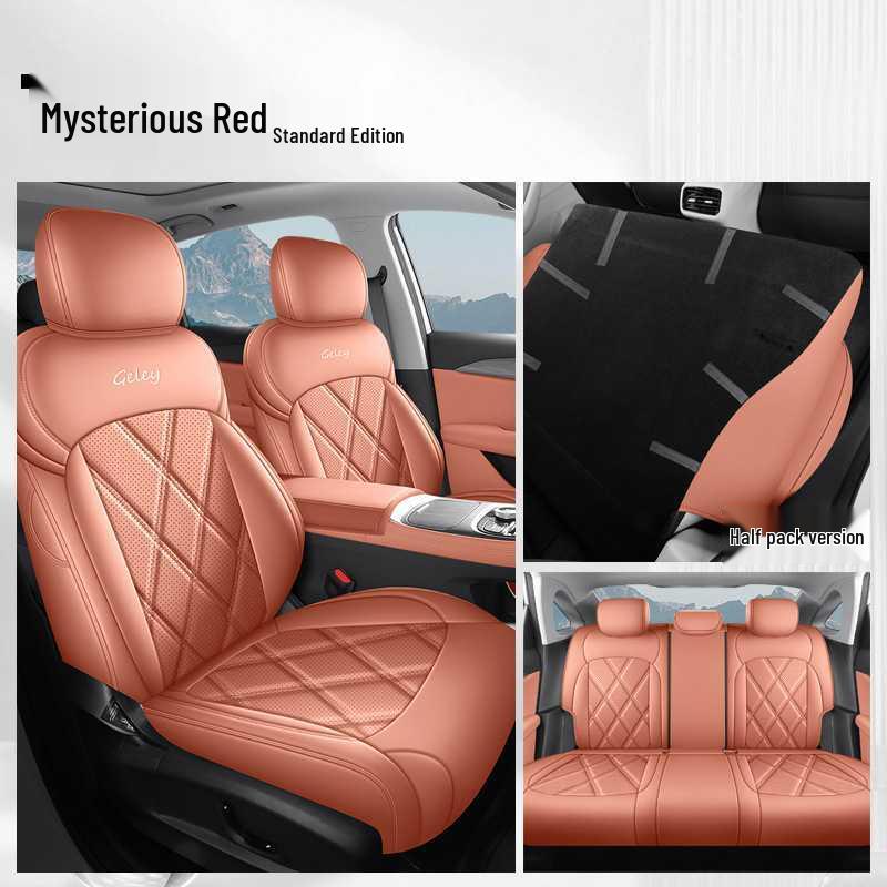 Full Coverage Leather Seat Cushions for 26 Fifth-Gen Geely Emgrand Models - All-Season Special for 26 Fifth Gen Emgrand, 5 Seats
