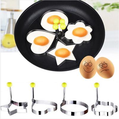 Roestvrijstalen omeletpannenkoek Leuke Shaper Omeletvorm Koekenpan Koekenpan Gepocheerd ei Gereedschap Keukenaccessoires