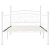 Bed Frame with Slats White Metal 100 * 200 cm