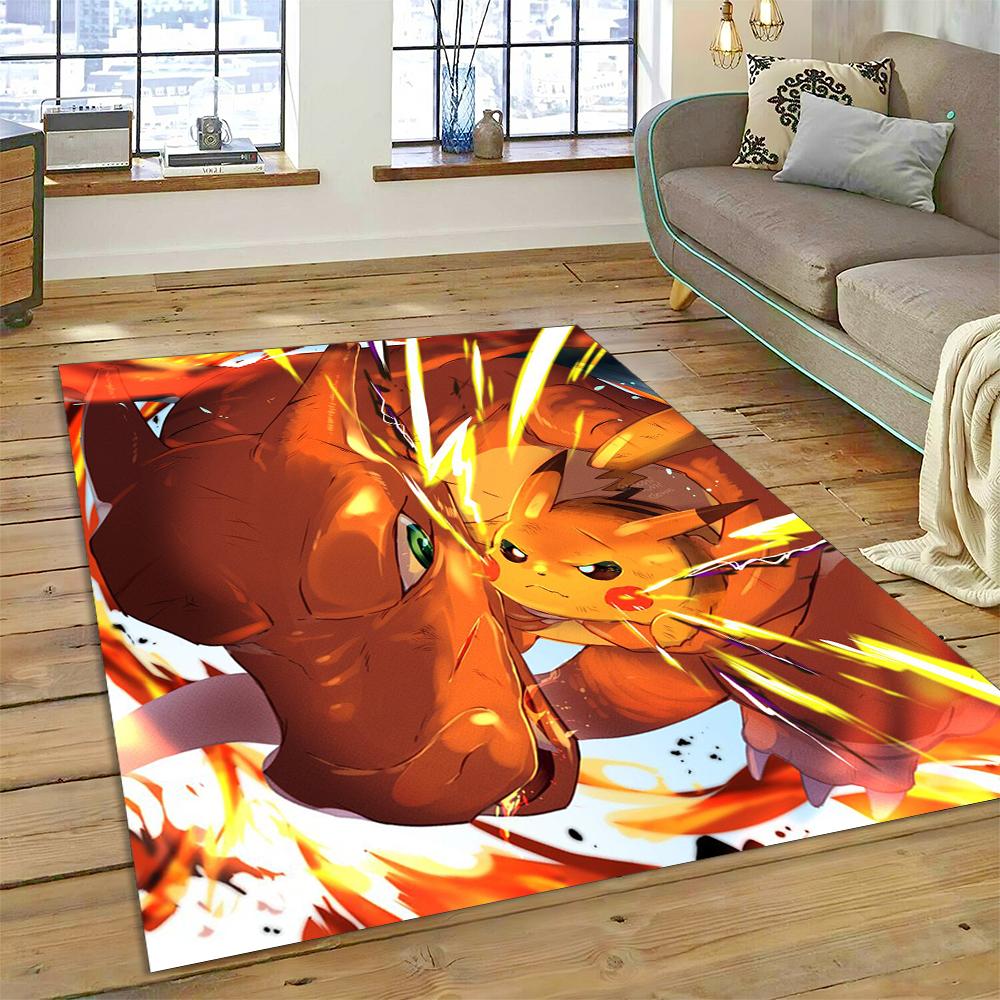 27 Stili Charizard Charmander Pokemon di Fuoco Cartone Animato Dracaufeu Tappeto per Camera da Letto Soggiorno Casa Decorazione Divano, Tappetino