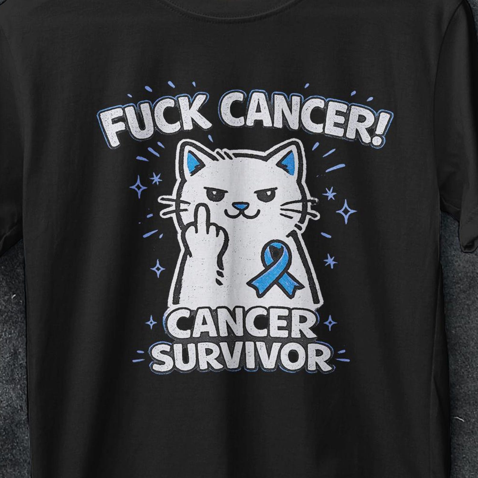 Cancer Shirt, Kitten T Shirt, Cancer Survivor Shirt, Cancer Fighter Shirt,Wonder Women, Breast Cancer, cancer gift, cancer patient gifts, 2XL