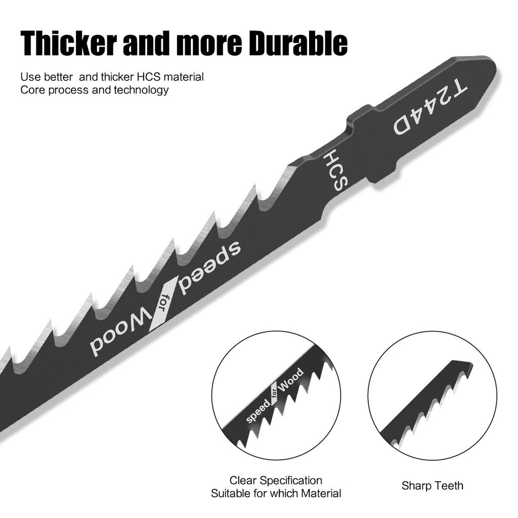Woodworking Curve Saw Blade 75-Piece Set, Rough Tooth Saw Blade Set, Solid Wood Aluminum Alloy Plastic Cutting Electric Drill Accessories