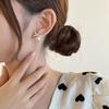 Sweet Korean High-End Bow & Pearl Earrings