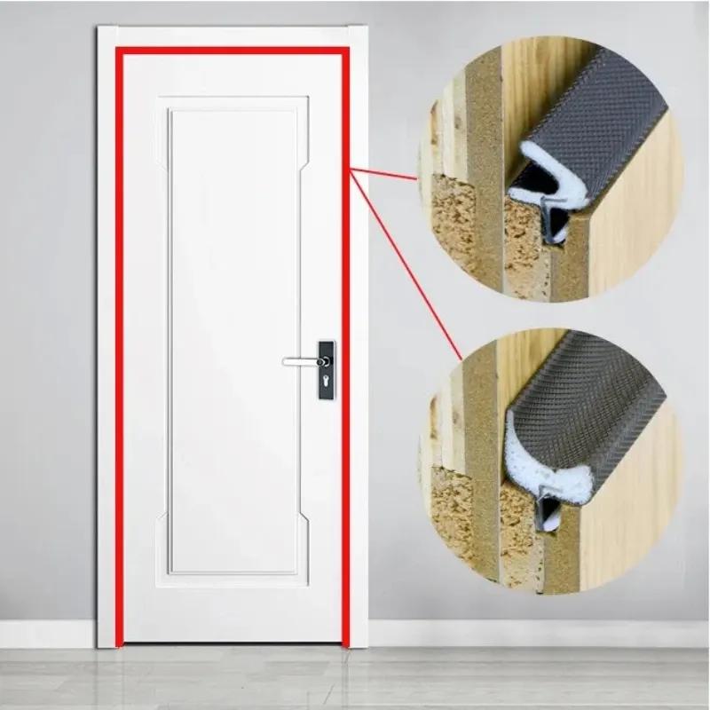 PU Foam Sound Proof Weather Draught Excluder Seal Door Window Gap Insulation V Type Strips for 8  Sizes to Choose