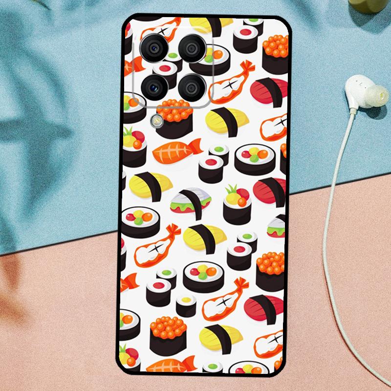 Sushi Maki Rice Kitchen Food Cute For Samsung Galaxy M21 M31 M11 M13 M33 M53 M16 M06 M12 M14 M15 M35 M55 M34 M54 M32 M52 Case
