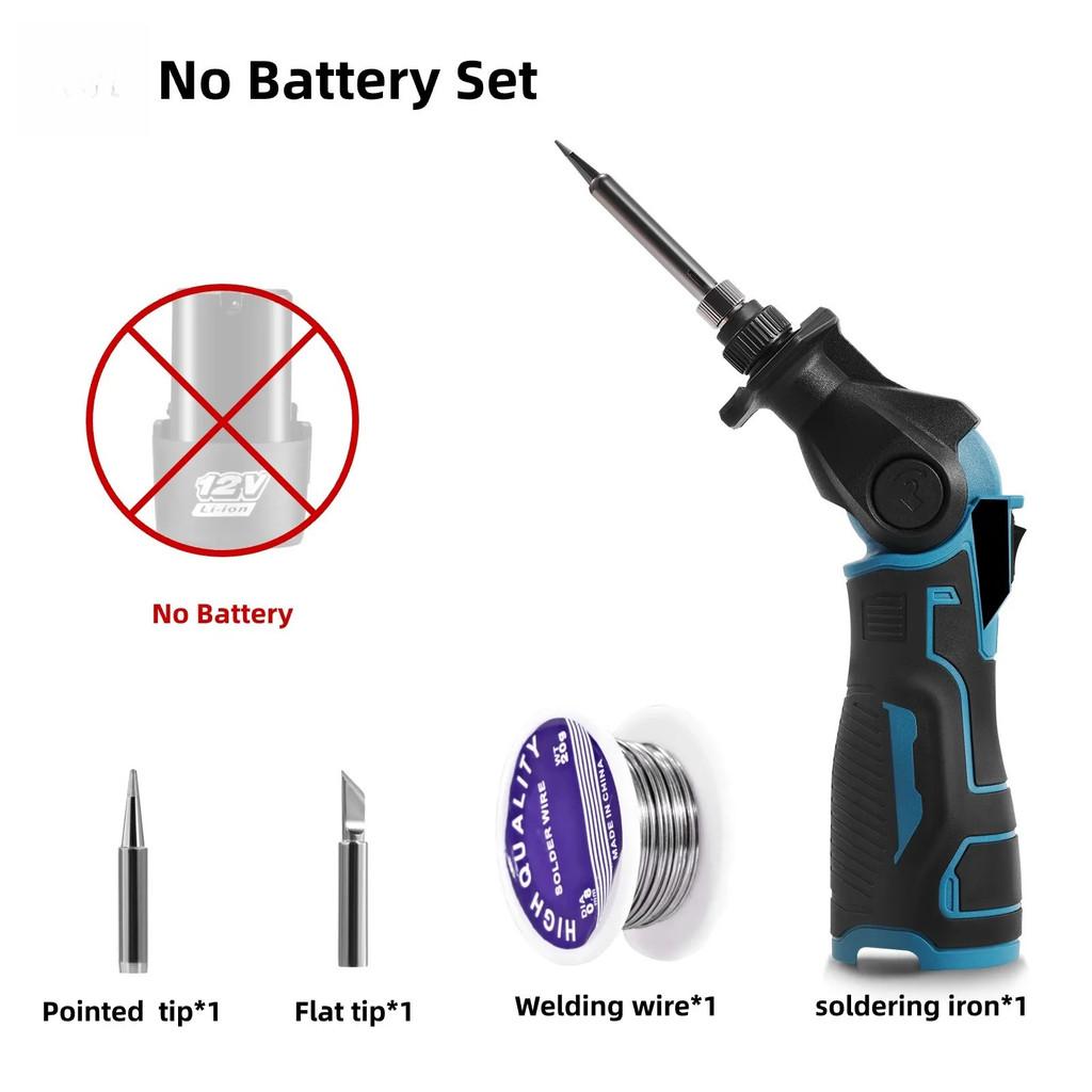 30W 400℃ Cordless Electric Soldering Iron Gun 90° Adjustment Welding Gun For 12V Solder Sucker Heating Remove Power Tool