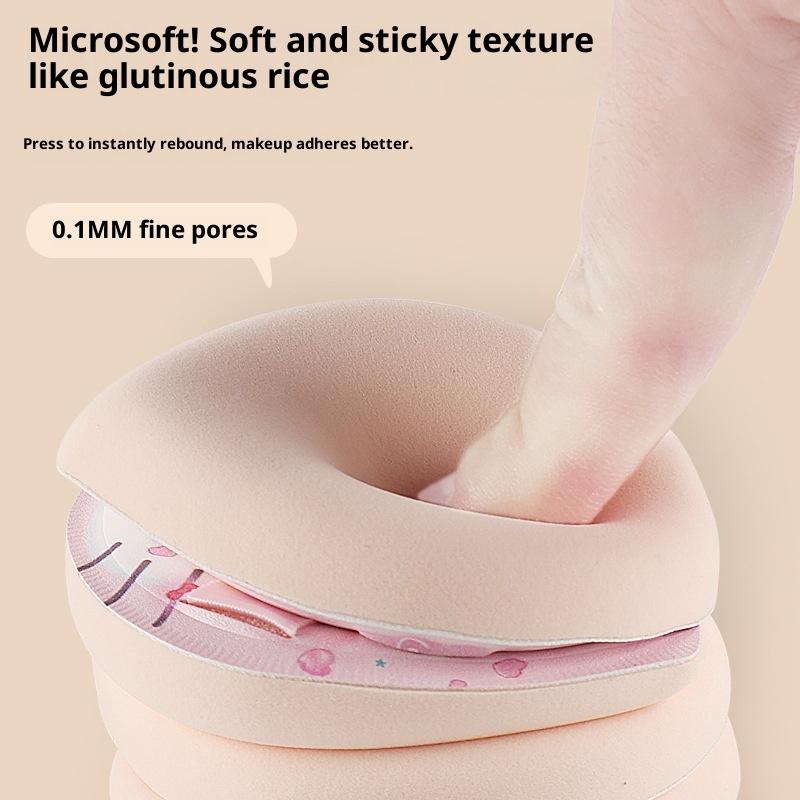 Kawaii Animation Sanrio Cartoon Pattern Hello Kitty Air Cushion Powder Puff Dry And Wet Use Sponge Makeup Setting Makeup Tool