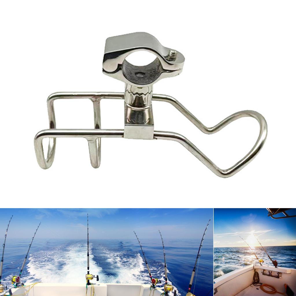 Versatile Marine Rod Holder Steel Boat Fishing Poles Holder for Family Frees Activities & Professional Fishermen