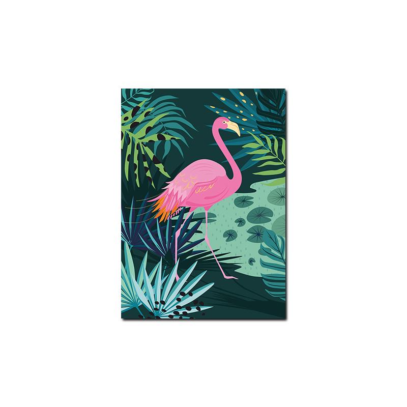 

Ліс Чорна пантера Гепард Мультфільм Картина на полотні Тропічні рослини Друк Скандинавські діти Спальня Настінні плакати Картинки листя 30x40cm No Frame