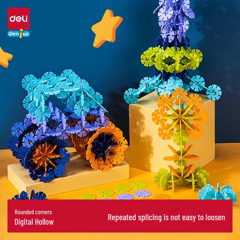 Deli Snowflake Building Blocks for Kids