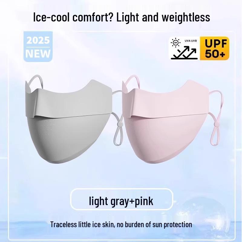 

Anti-UV Ice Silk Sun Visor Mask - Windproof Summer Sunscreen for Driving One Size