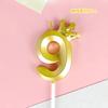 Creative Gold Number 9 Birthday Candle, Decoration and Photo Prop for Baby Birthday Party, Gold