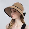 Summer Straw Wide Brim Sun Hat With Breathable Design For Women Outdoor Sunshade