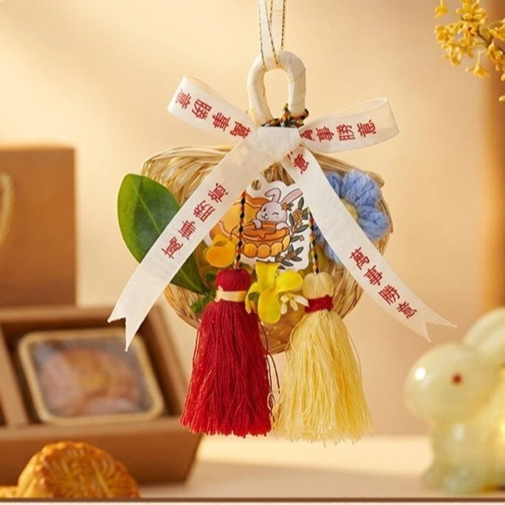 Material Kit Flower Tassel Hanging Handmade Moon Festival Pendants Holiday Gift