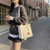 New Canvas Handbag Small Square Bag, Fashionable Casual Cute Lunch Bag, Handbag, Simple and Compact Shoulder Bag for Going Out