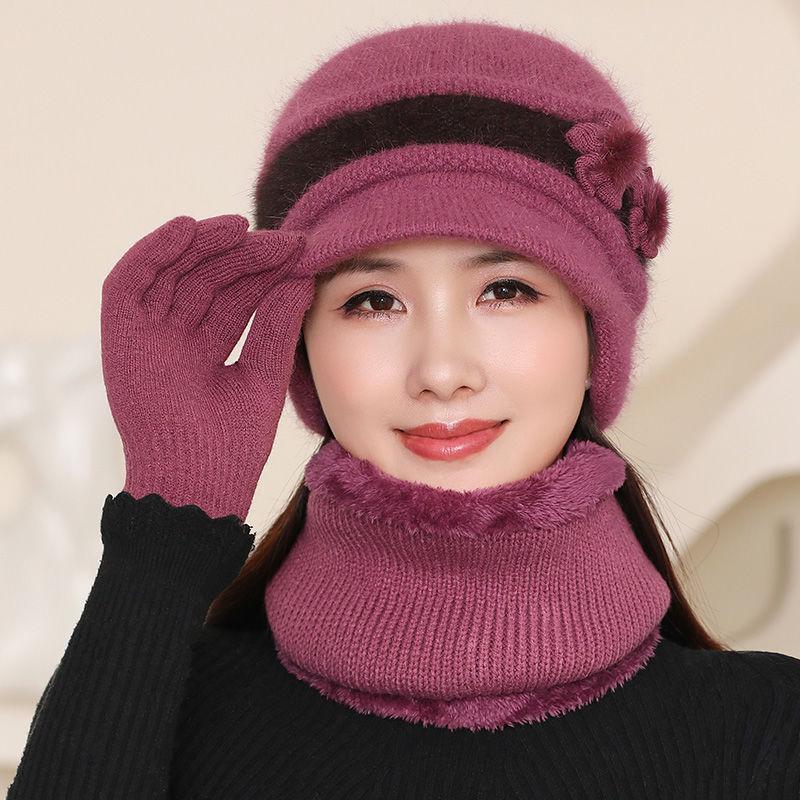 Thickened Rabbit Hair Knitted Wool Hat for Women – Versatile Fashionable Bucket Hat for Autumn and Winter