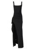 2025 Summer Fashion Women's European & American Style Backless High Slit Evening Dress
