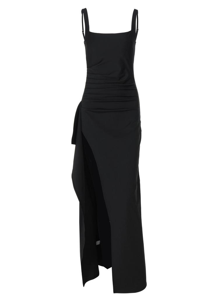 2025 Summer Fashion Women's European & American Style Backless High Slit Evening Dress