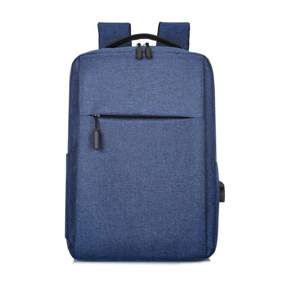 

Unisex Laptop Backpack Oxford Cloth Waterproof Backpack Multi Compartment Backpack with USB Charging Port for Business Trip Work School темно-синий