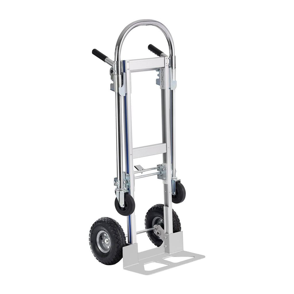 Aluminum Hand Truck, 2 in 1, 800 lbs Load Capacity, Heavy Duty Industrial Convertible Folding Hand Truck and Dolly, Utility Cart Converts from Hand