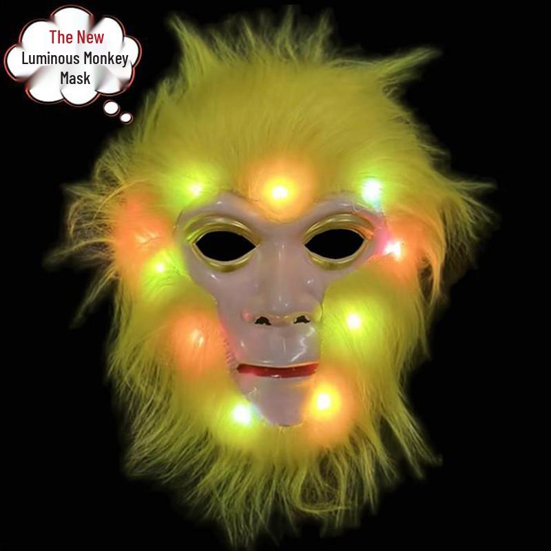 Neue leuchtende alte japanische Stil Halbgesichts Kinder Anime Fuchsmaske für Halloween