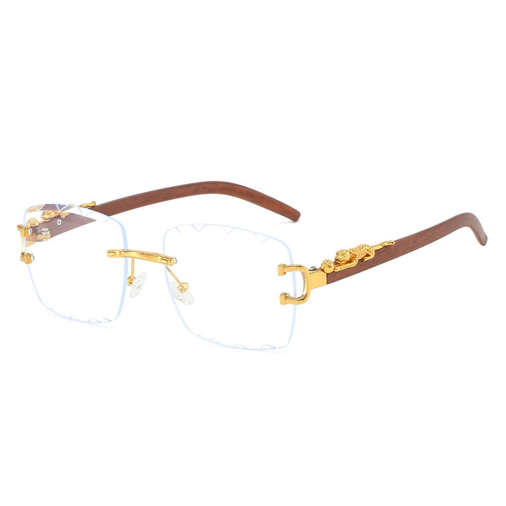 

Frameless Trimmed Sunglasses Men S And Women S Trendy Personality Leopard Glasses Legs Sunglasses Glasses Regular