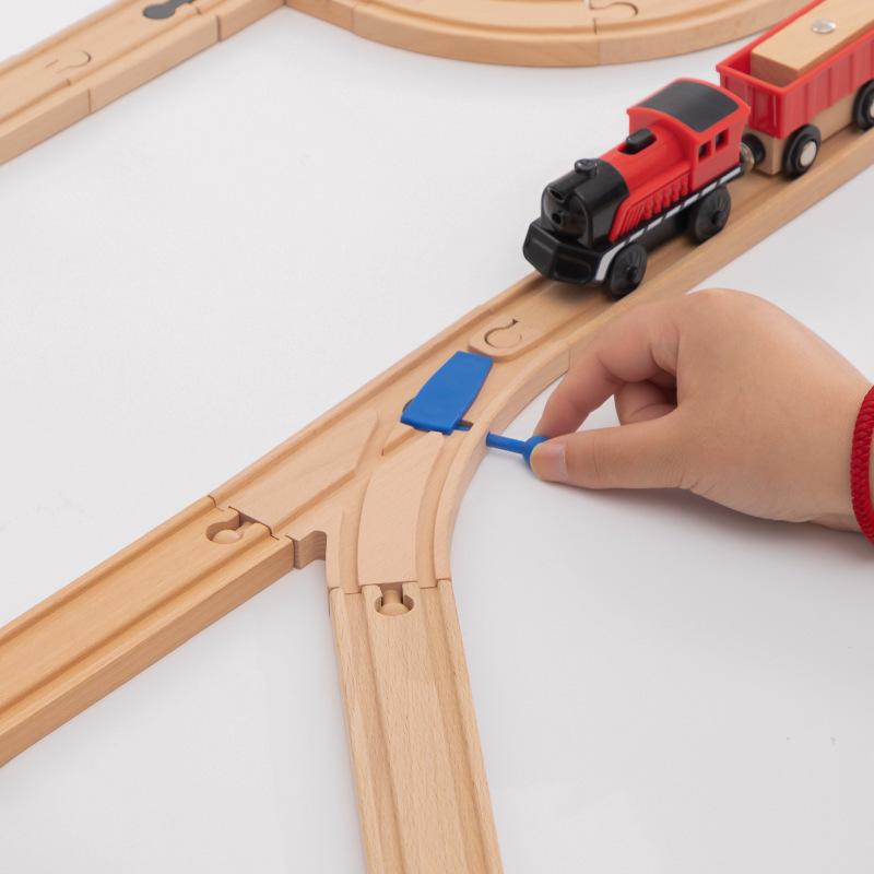 All Kinds of Wooden Track Accessories Beech Wood Railway Toys Fit For Brand Wooden Train Tracks Education Toys For Children