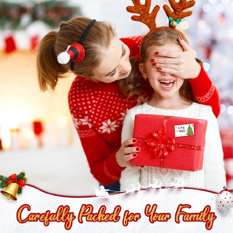 400Pcs Christmas Name Tagged Sticker Self Adhesive Labels for Gift Bags Box Wrapping Paper Decors Christmas Gift Tagged