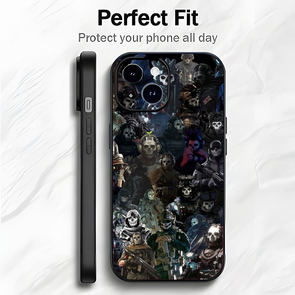 Art M-Modern Soldier Ghost Ready Phone Case Phone Case Soft Packaging Lightweight For iPhone17 16 15 14 13ProMax