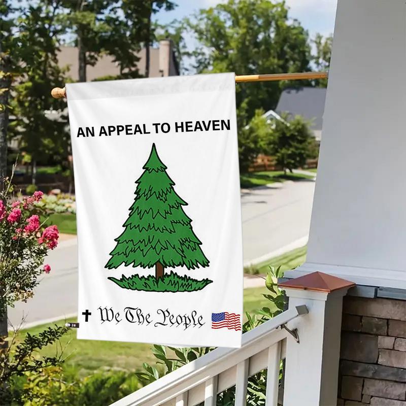 Patriotische Gartenflaggen Kieferbaum Willkommen Frühling Flagge 12x18 Zoll Lebendige Farbe Doppelseitige Schilder & Signale Für Garten Rasen Veranda