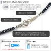 Black spinel coated necklace choker, thin, 2.2mm thickness, 38cm - 60cm length, women'smen's, made in Japan (55cm)