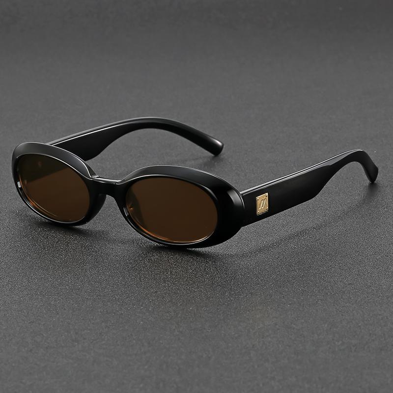 

Маленькие овальные солнцезащитные очки в корейском стиле модные, ретро, универсальные и персонализированные чёрный