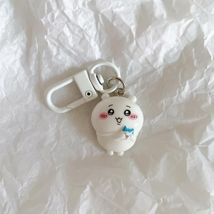6Pcs Sanrio Chiikawa Keychain Kawaii Anime Hachiware Usagi Cute Anime Series Backpack Bag Pendant  Key Accessories Birthday Gift