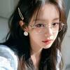 Ultra-light frame pure desire borderless glasses women's myopia can be matched with degree display face small frameless anti-blue flat glasses